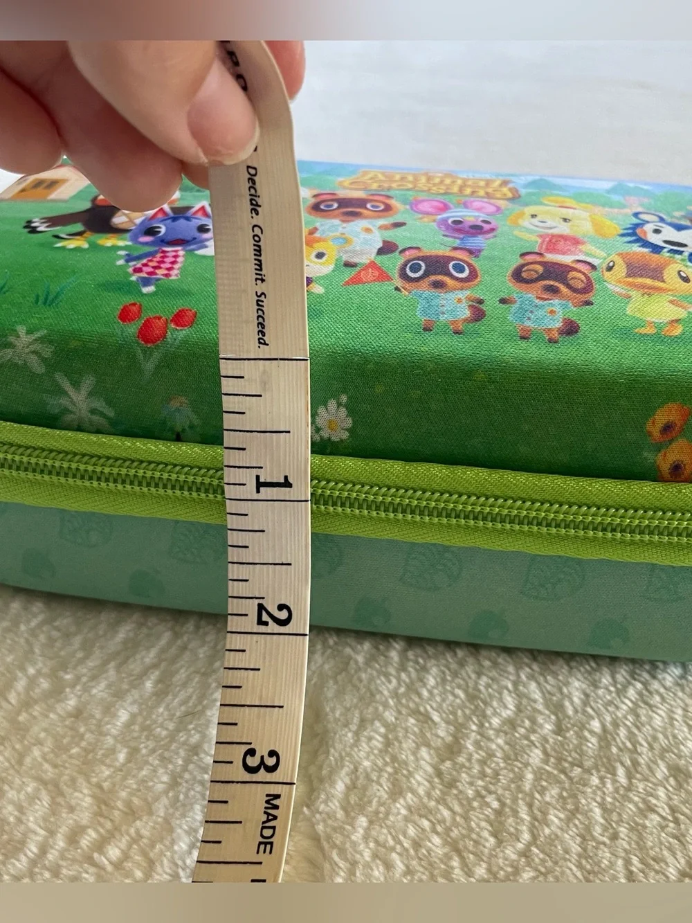 Animal Crossing Fabric Hard Shell Pencil Case NWT